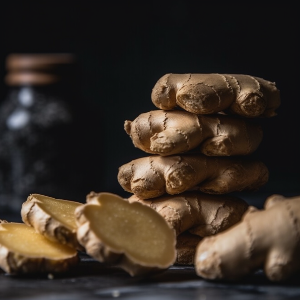 Sliced ginger